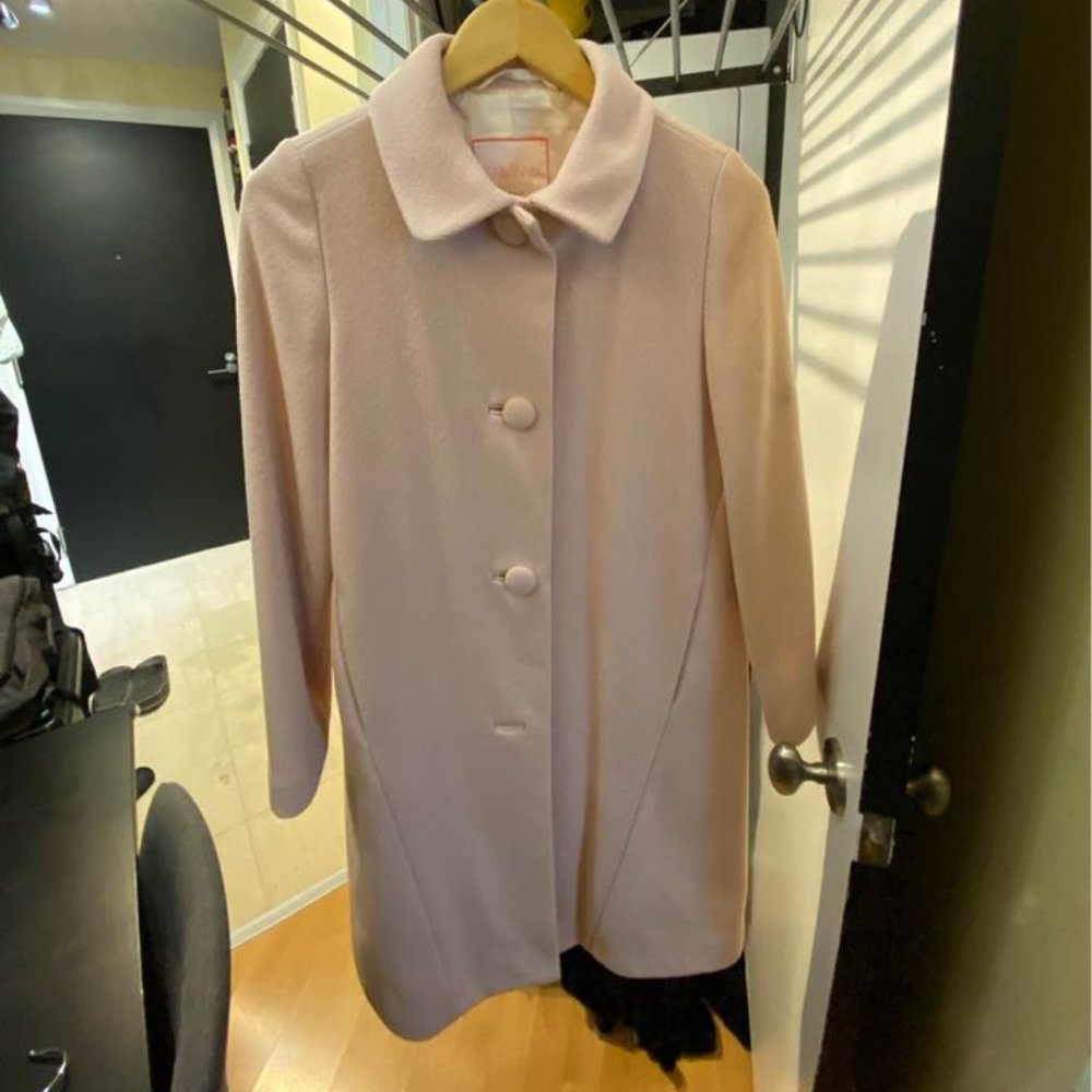 Aritzia Talula Babaton pink wool coat, size XS
